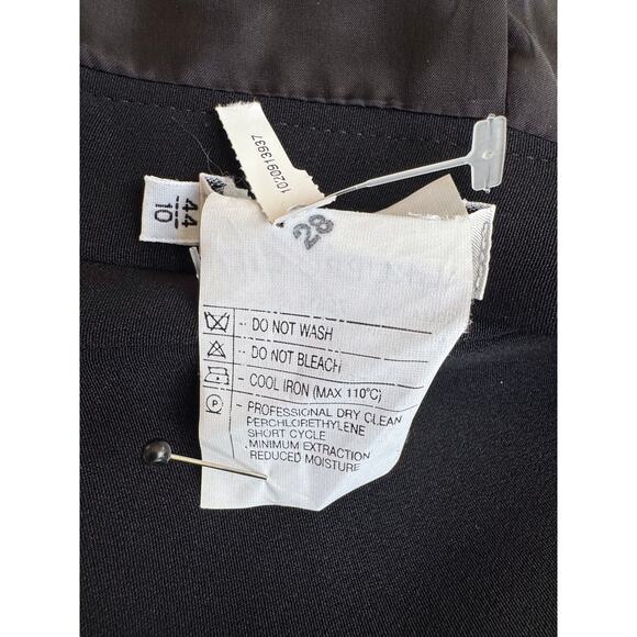 Giorgio Armani Le Collezioni Skirt Sz 10 Knee Length Glam Black Pencil Vintage - Picture 6 of 9